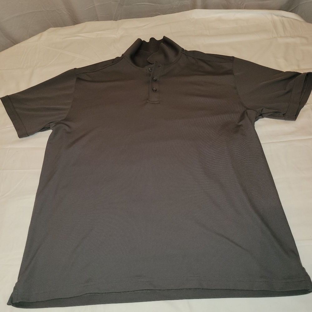 Under Armour Dark Gray Polo Shirt Golf Pickle Ball XL